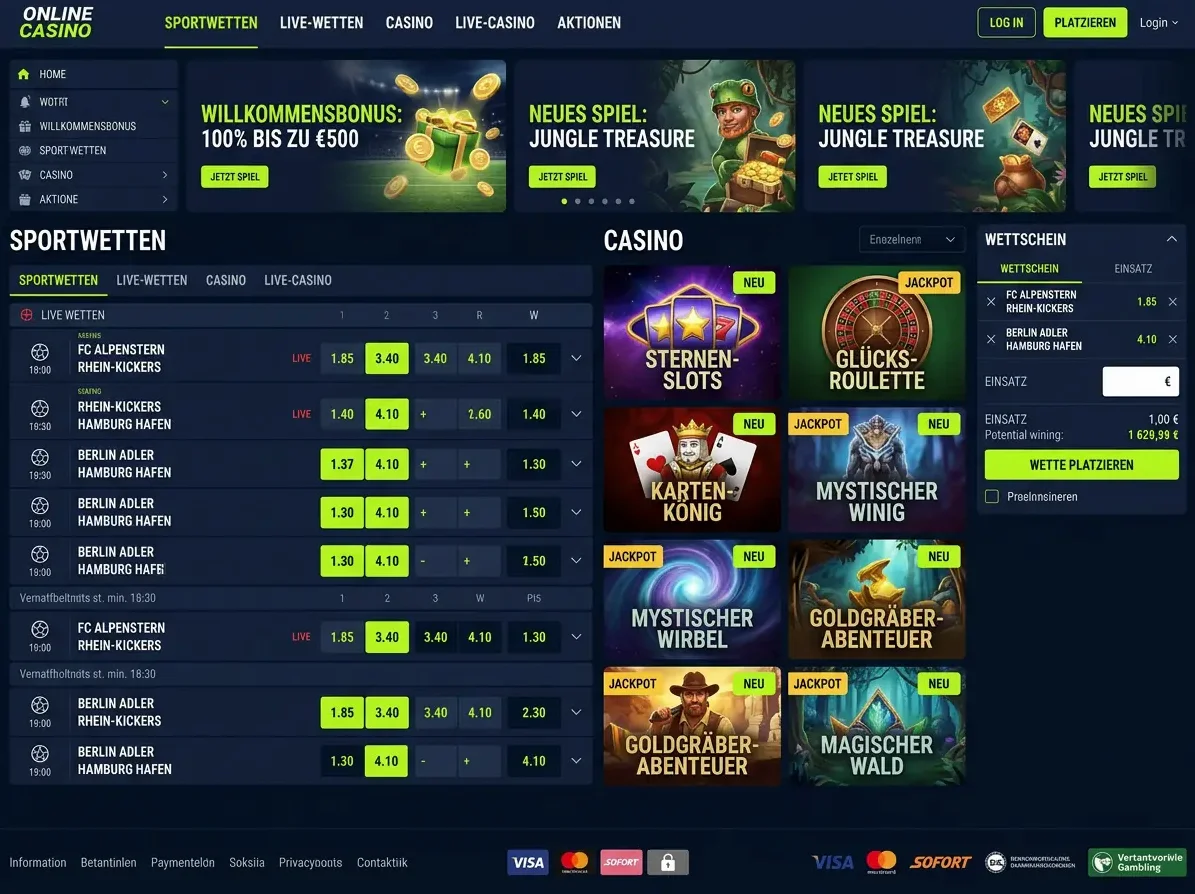 Casigo — Spiele und Quoten