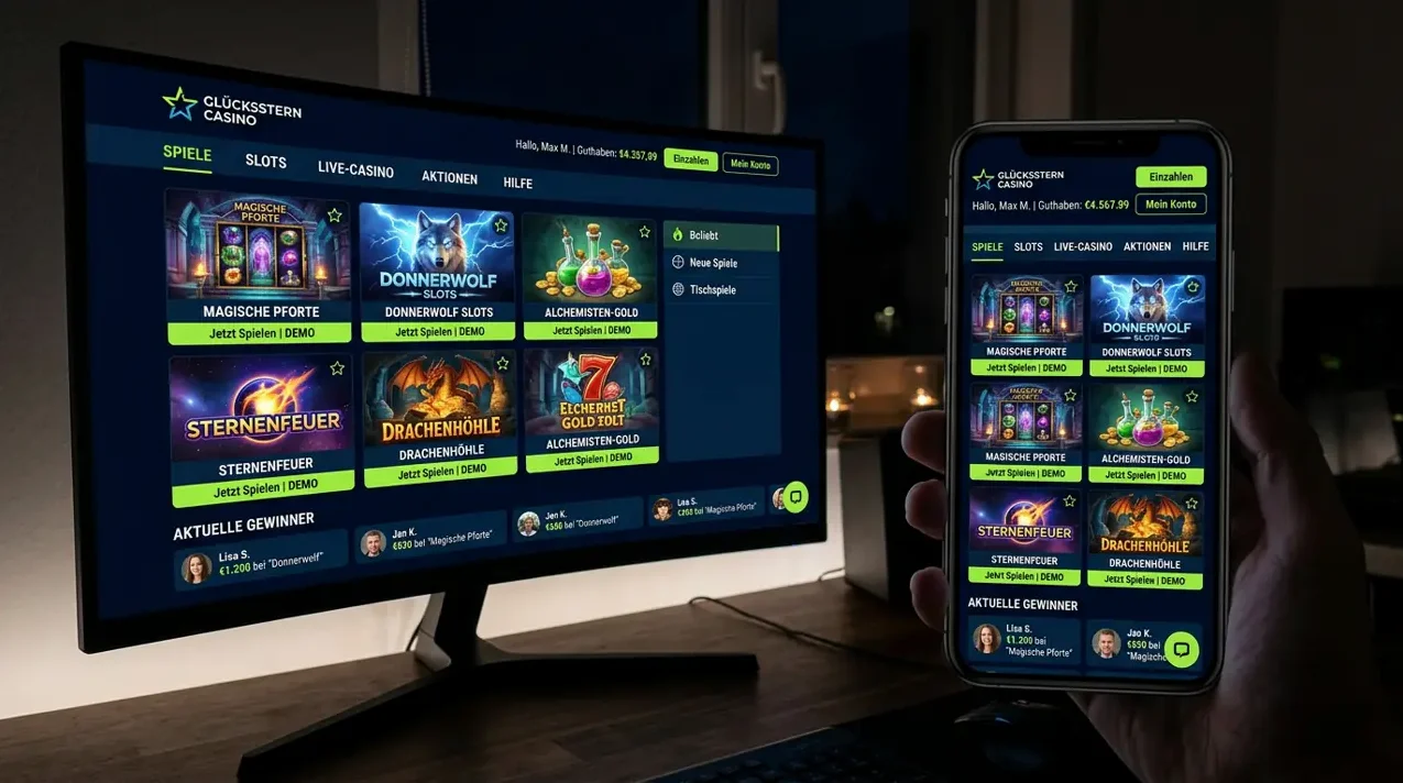 Perfektes mobiles Spielerlebnis – Jederzeit und überall · Casigo